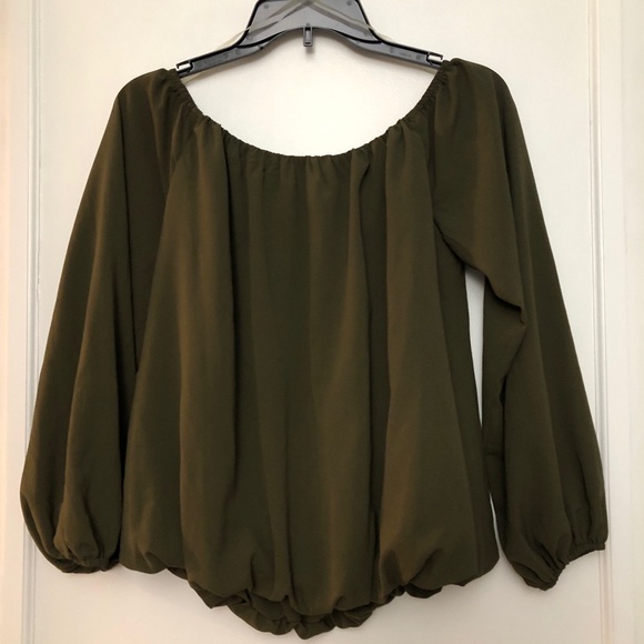 Off Shoulder Top | Olive Green Color | Size Medium - Picture 8 of 8